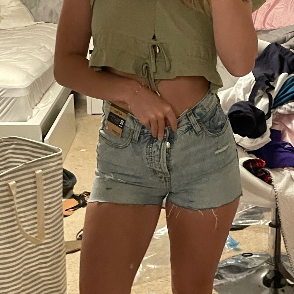 abercrombie jean shorts